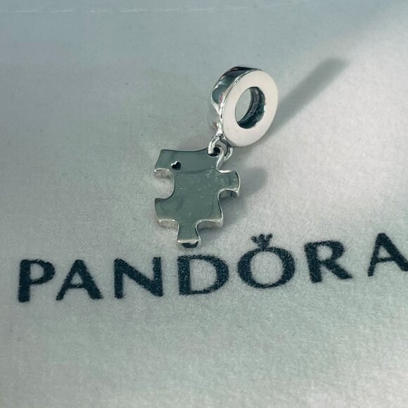 Pandora Sparkling Puzzle Piece Dangle Charm - Picture 4 of 4
